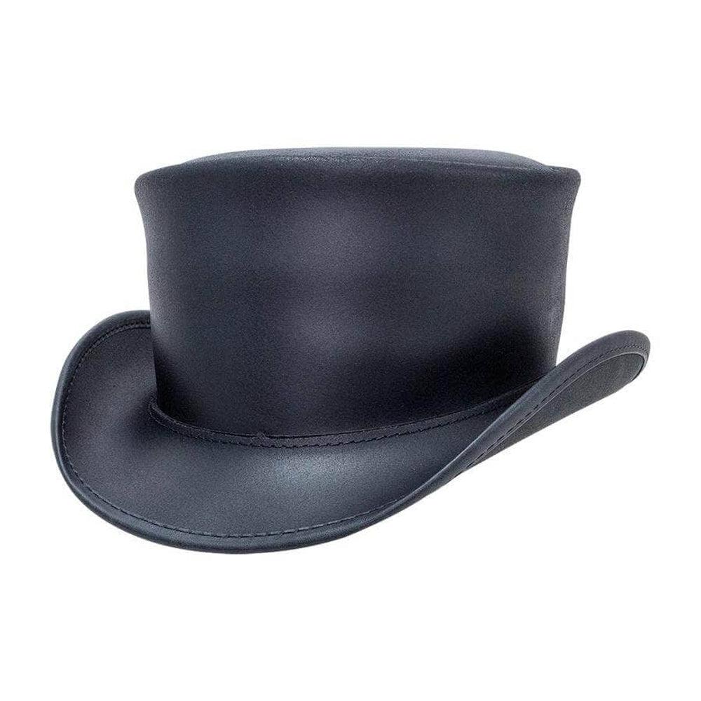 Unbanded Black Marlow Top Hat by American Hat Makers