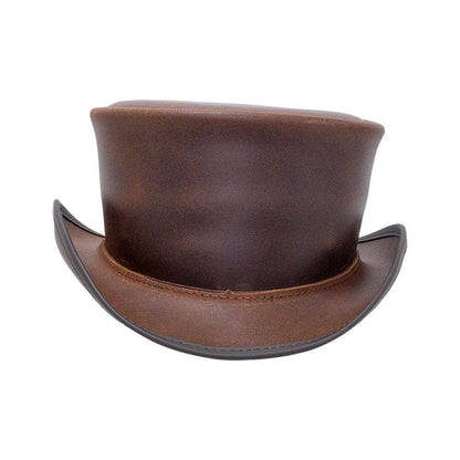 Unbanded Marlow Brown Top Hat by American Hat Makers