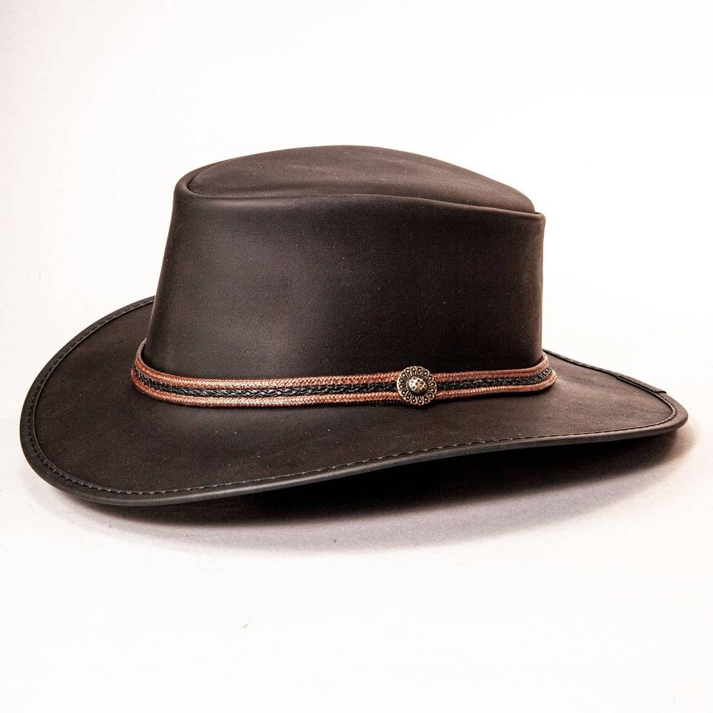 Midnight Black Rider Leather Hat by American Hat Makers