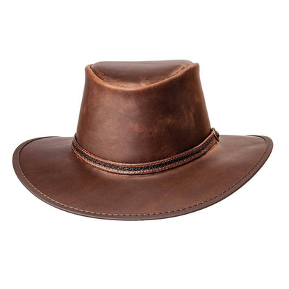 Midnight Rider Chestnut Leather Hat by American Hat Makers