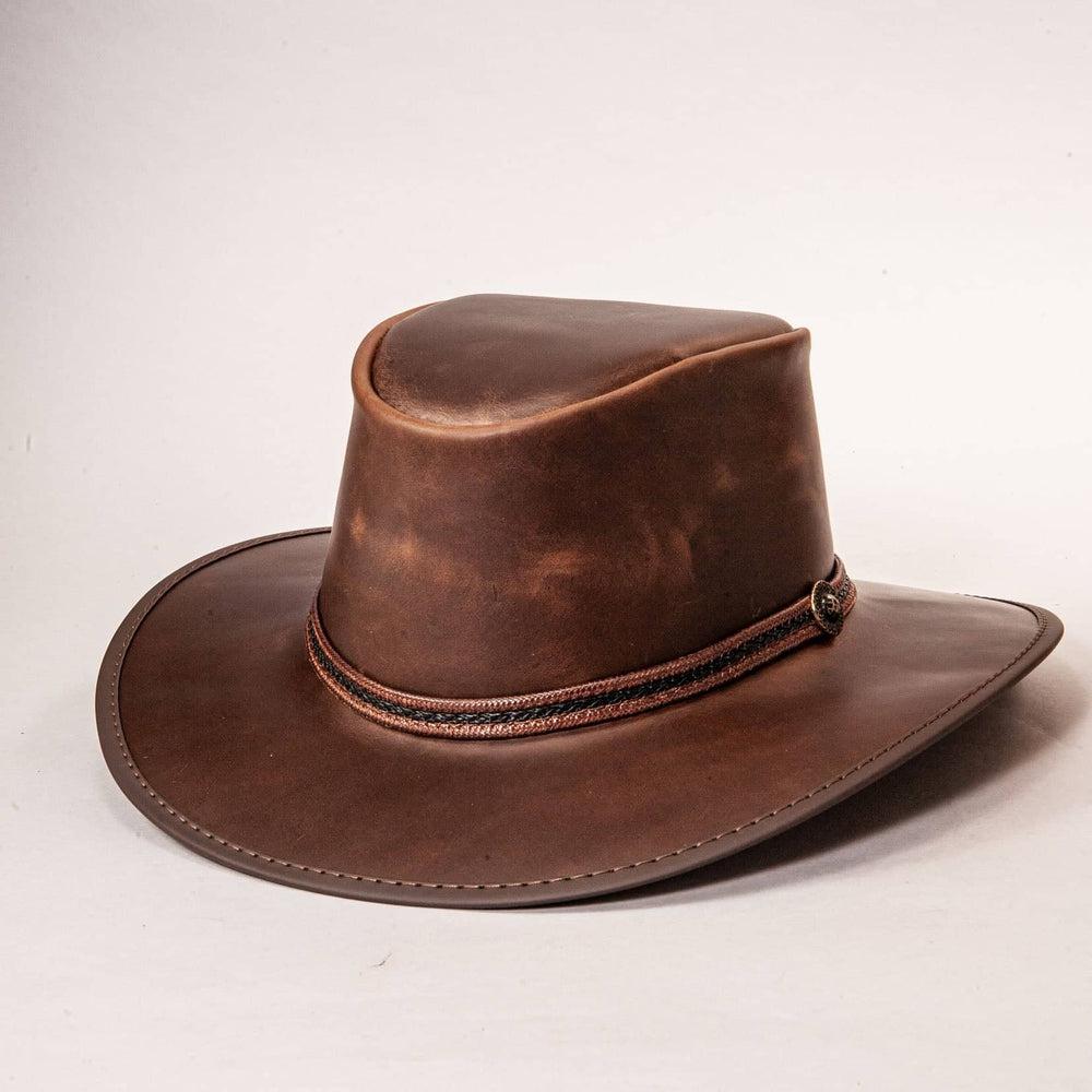 Midnight Chestnut Rider Leather Hat by American Hat Makers