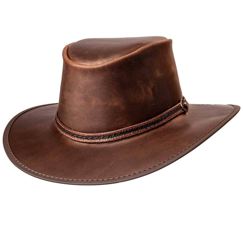 Midnight Rider Chestnut Leather Hat by American Hat Makers