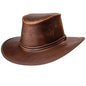 Midnight Rider Chestnut Leather Hat by American Hat Makers
