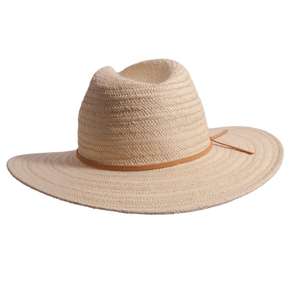 Paulo natural straw sun hat by American Hat Makers angled view