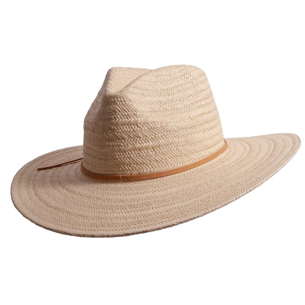 Paulo natural straw sun hat by American Hat Makers angled view