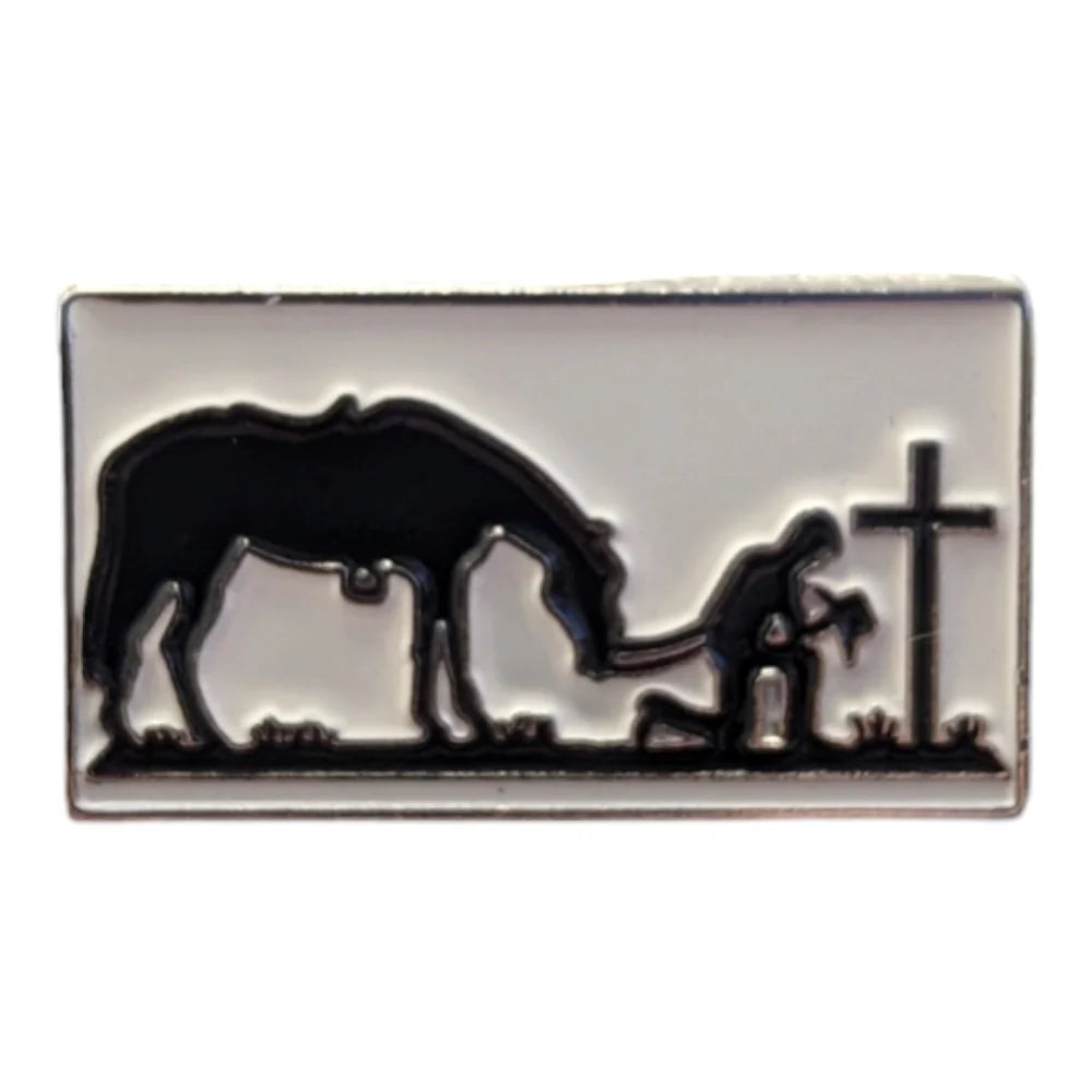 Praying Cowboy Magnetic Hat Pin