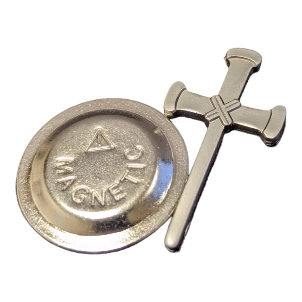 Raised Cross Magnetic Hat Pin