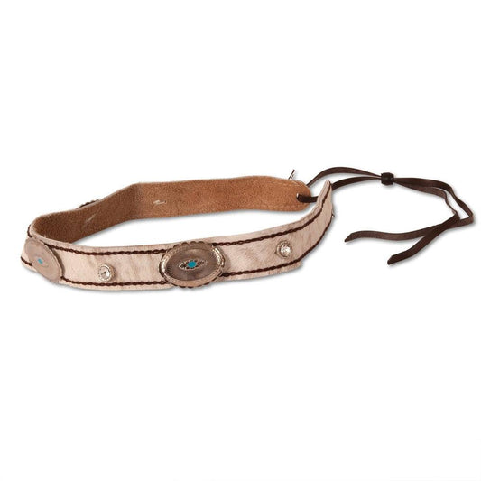 A side view of a Rodeo Horse Hair Cowboy Hat Band 
