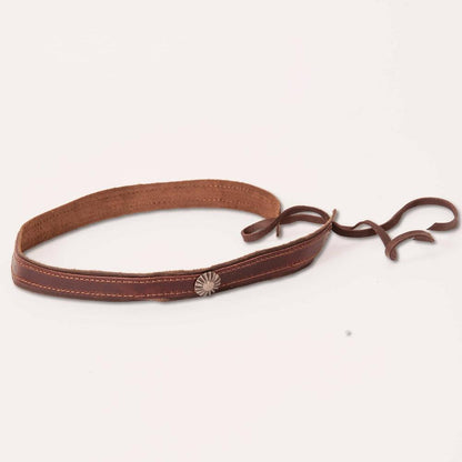 A side view of a Shadow Cowhide Napavino Leather Band