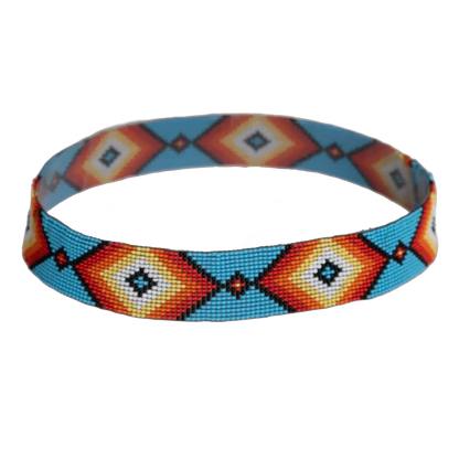 Shawnee multicolor beaded hat band by American Hat Makers