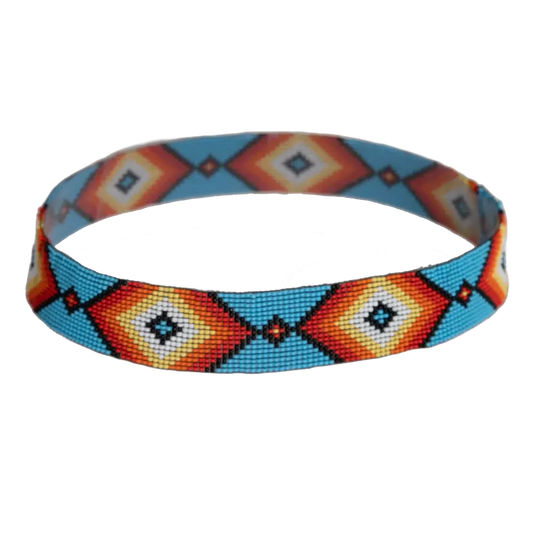 Shawnee multicolor beaded hat band by American Hat Makers