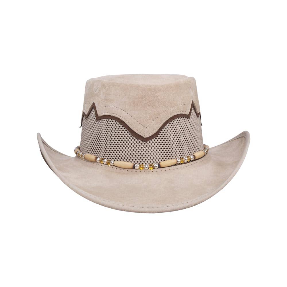 Sierra Latte Leather Mesh Cowboy by American Hat Makers