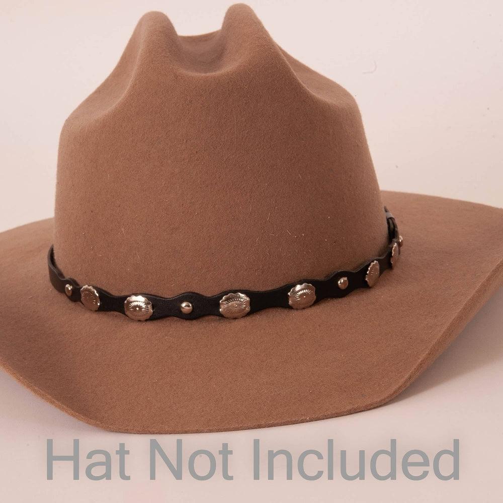 Silverton Black Hat Band on a brown hat