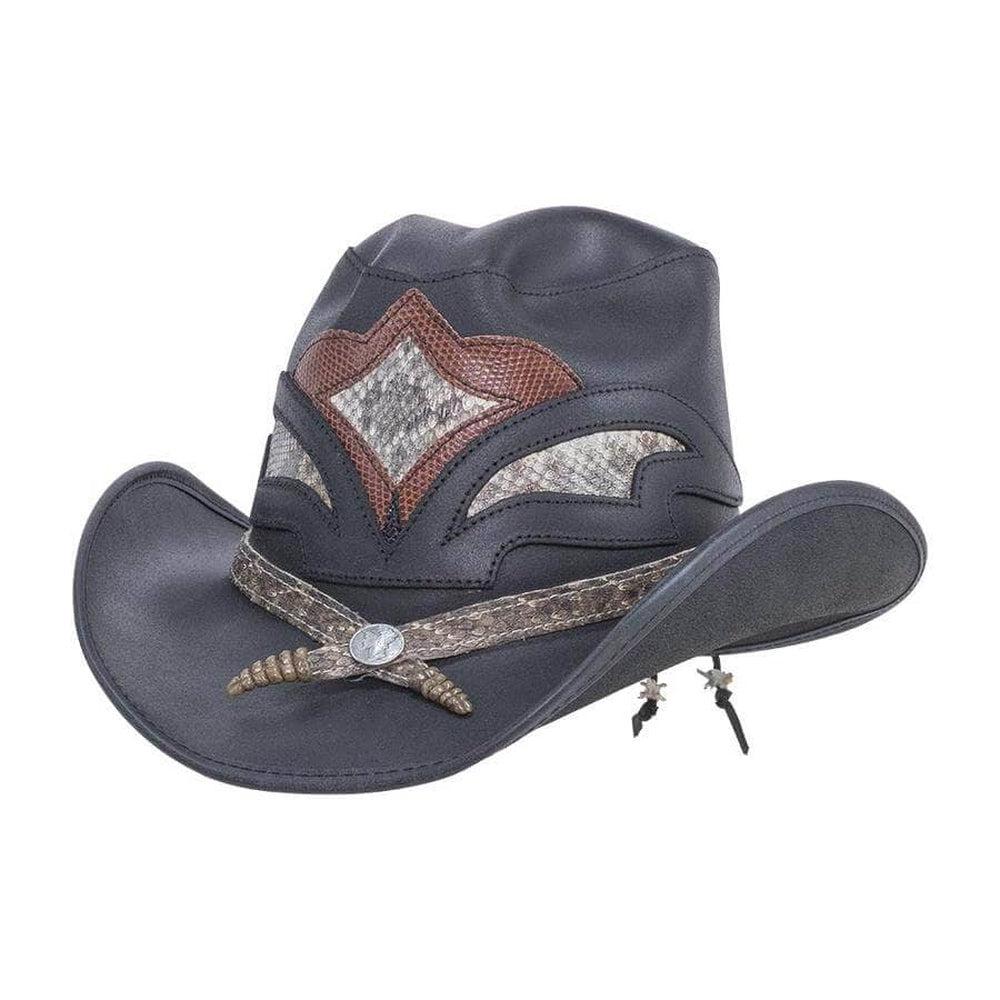 Storm Black Finished Cowboy Hat with Double Rattle Band by American Hat Makers