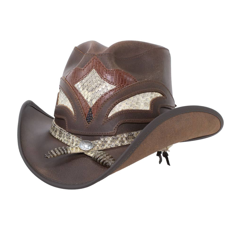 Storm Brown Finished Cowboy Hat with Double Rattle Band by American Hat Makers