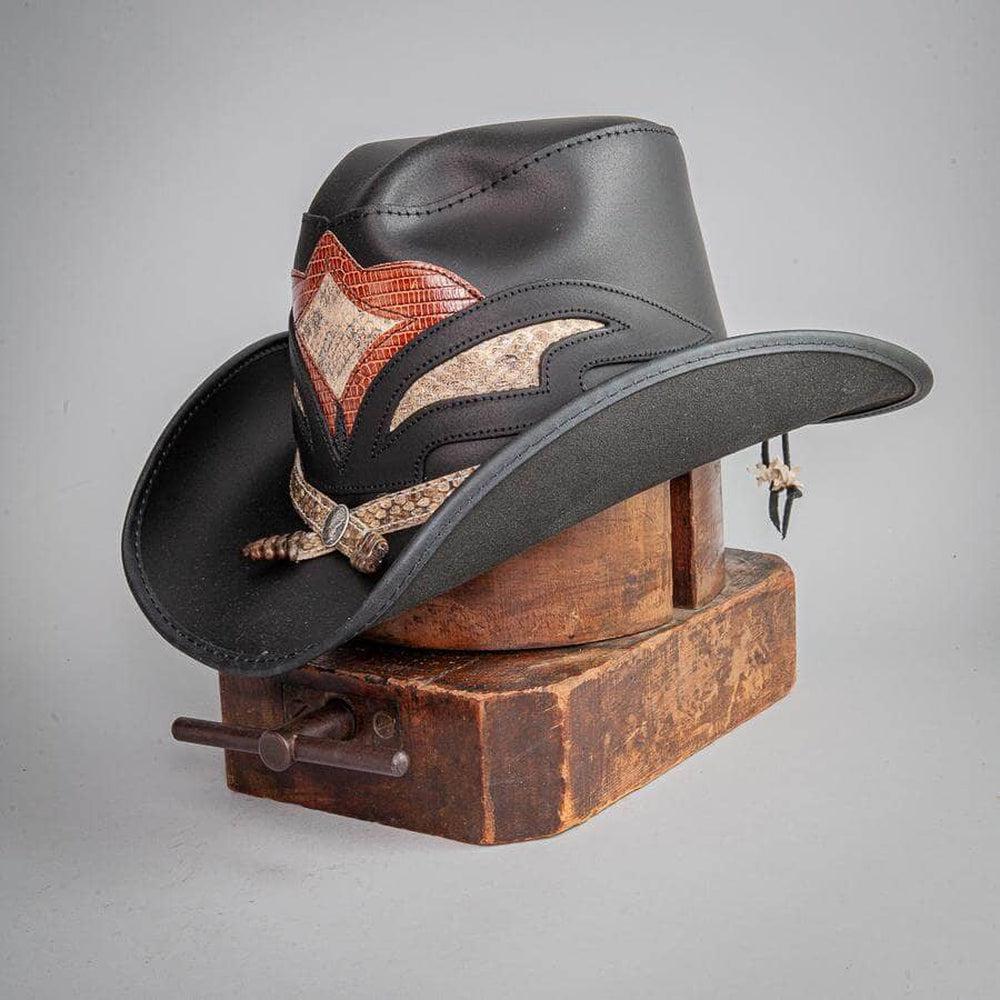 Storm Black Finished Cowboy Hat with Double Rattle Band by American Hat Makers