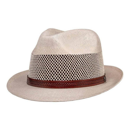 Tuscany Cream Straw Fedora Hat by American Hat Makers