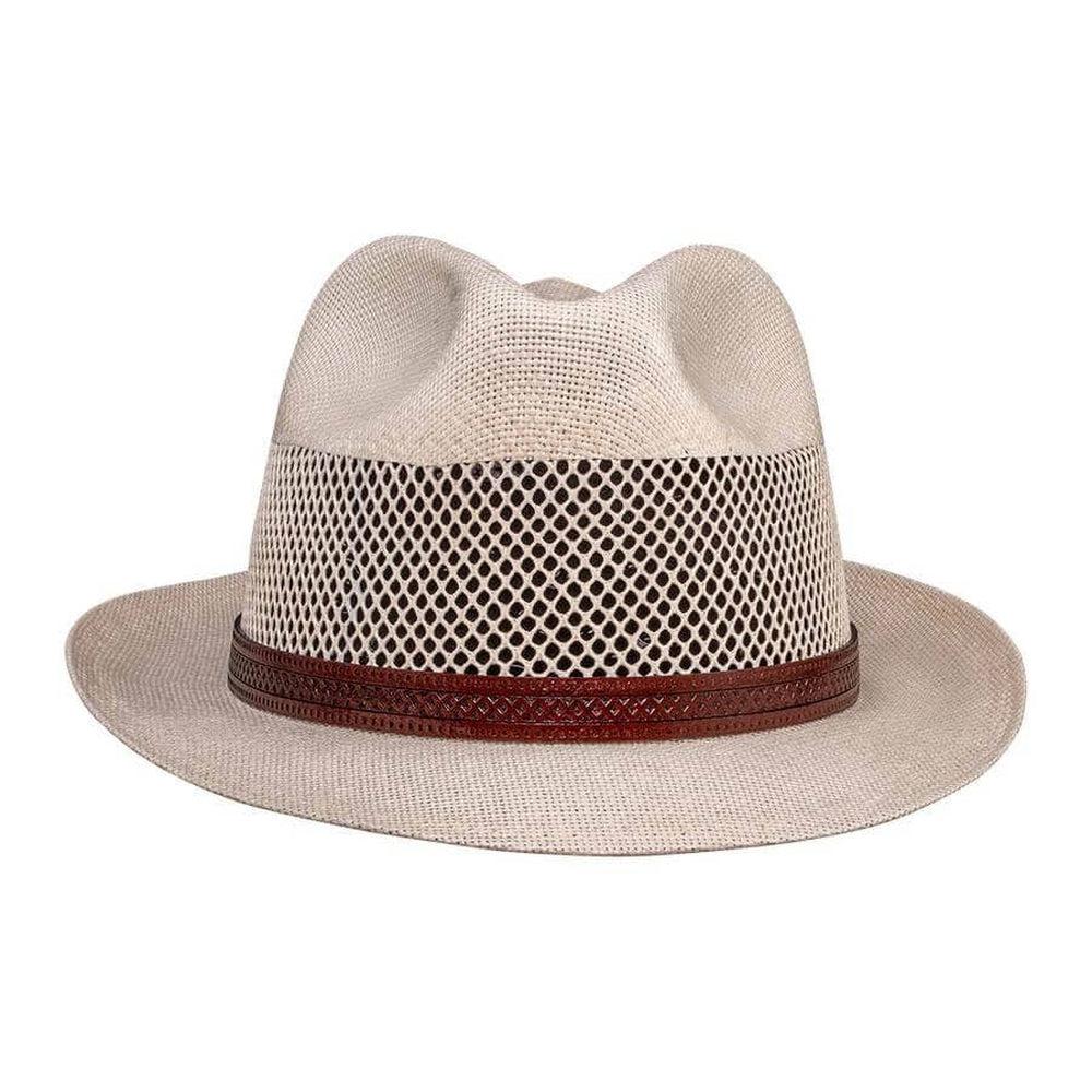 Tuscany Cream Straw Fedora Hat by American Hat Makers