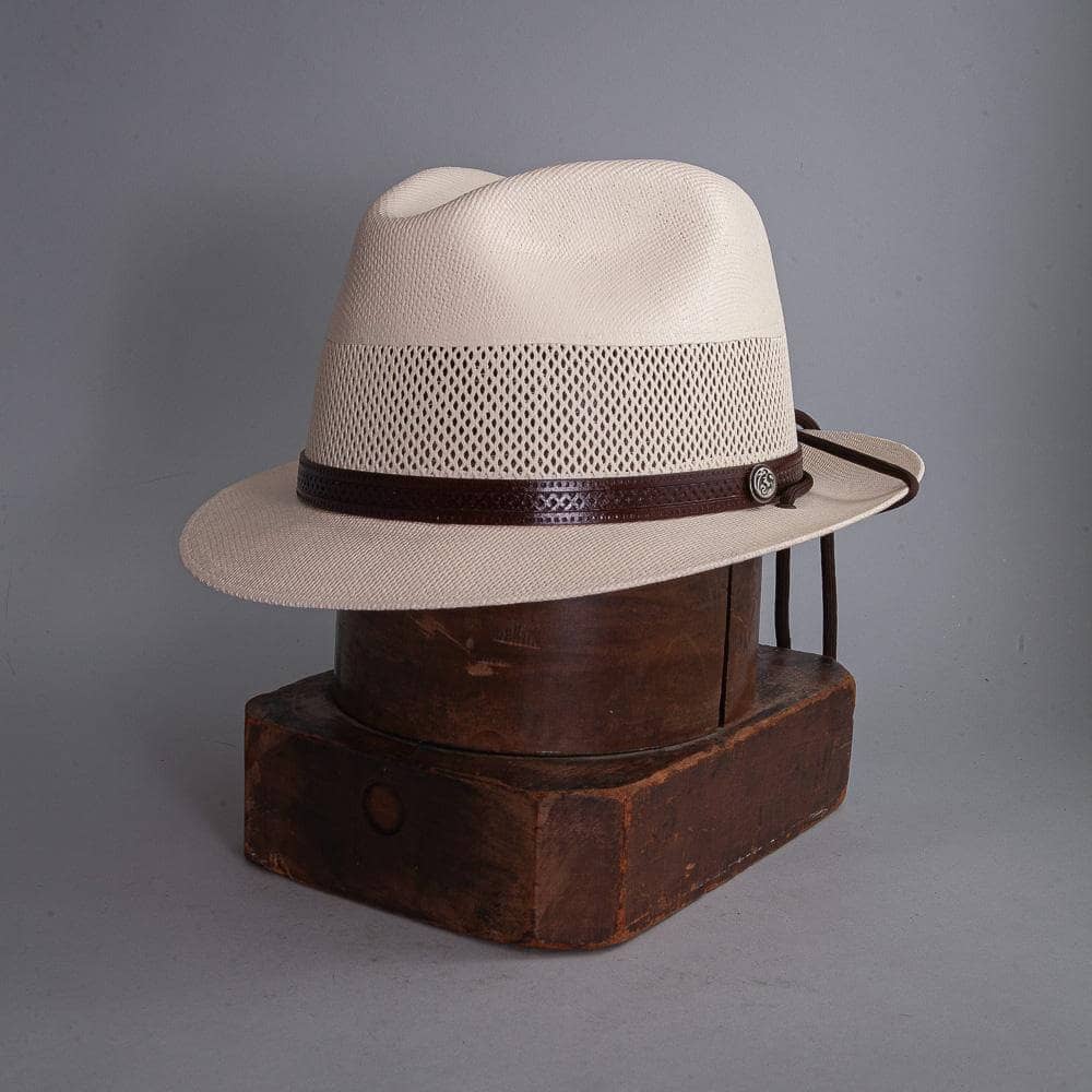 Tuscany Cream Straw Fedora Hat by American Hat Makers